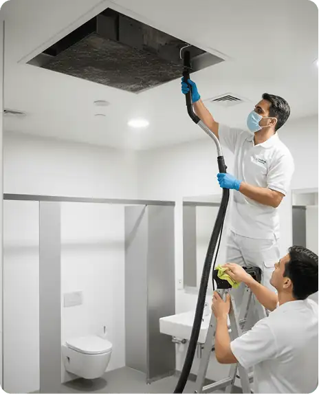 Restroom exhaust and ventilation maintenance