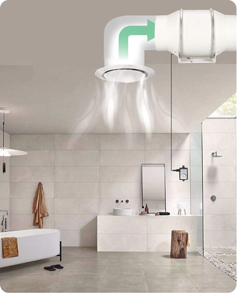 Restroom exhaust and ventilation systems