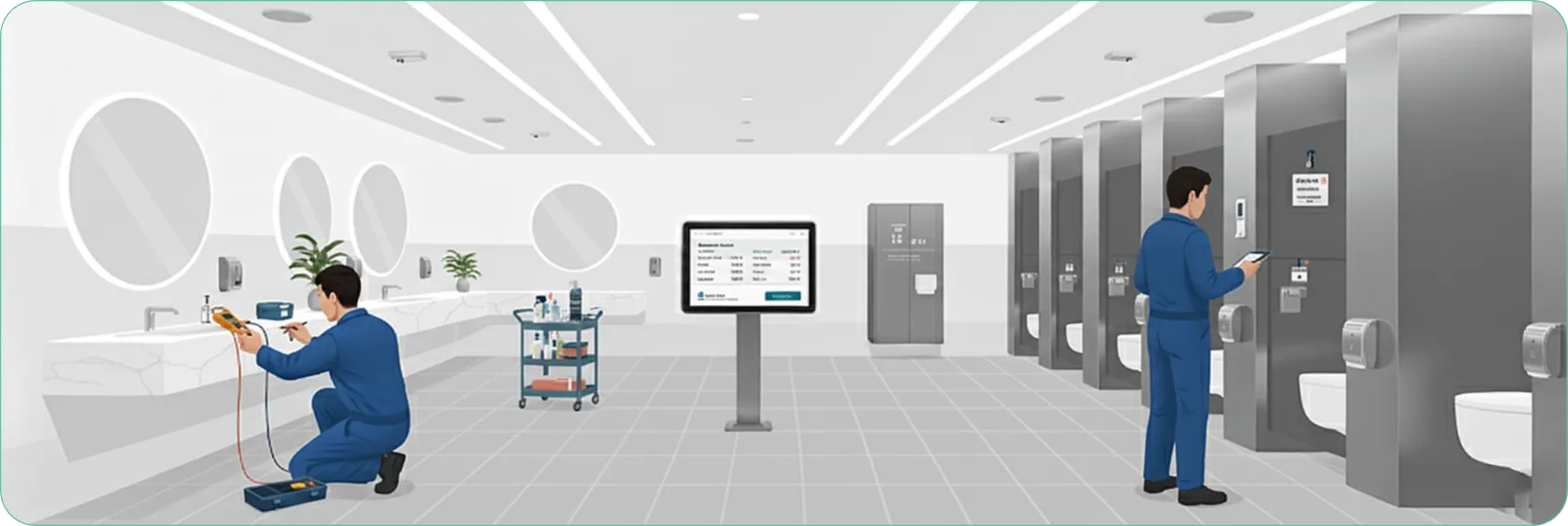 Smart restroom AMC services for hygiene and performance